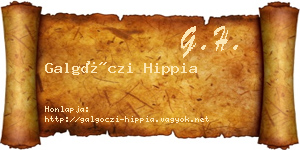 Galgóczi Hippia névjegykártya